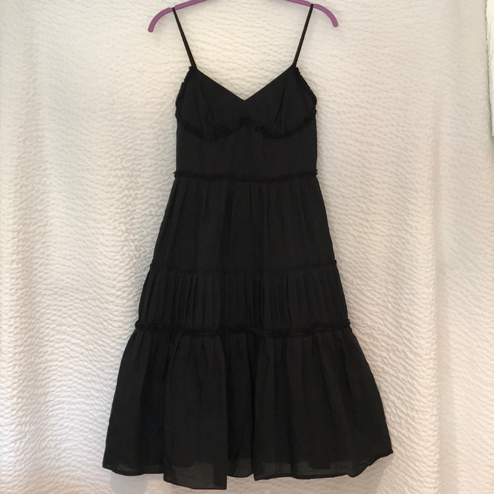 Ann Taylor Loft Petites Black A Line  Dress